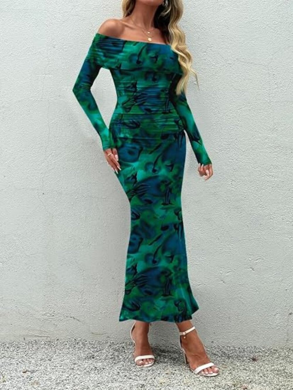 Womens Off The Shoulder Floral Dress Fall Wedding Guest Dresses